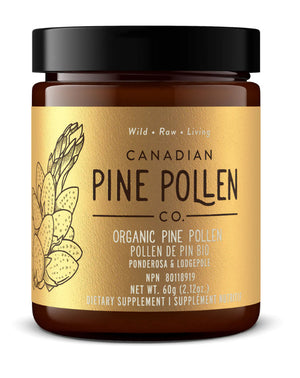 Wild Pine Pollen Powder - Certified Organic (Lodgepole & Ponderosa Pine) 60g (2.12 oz)