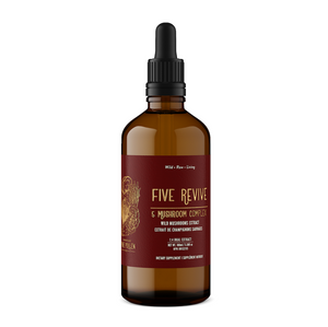 Five Revive Mushroom Complex (250mg/ml) | 1:4 dual extract- Fruiting body (100ml/3.4oz)