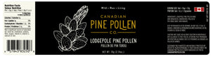 Wild Lodgepole Pine Pollen Powder -  Certified Organic 70g (2.5 oz)