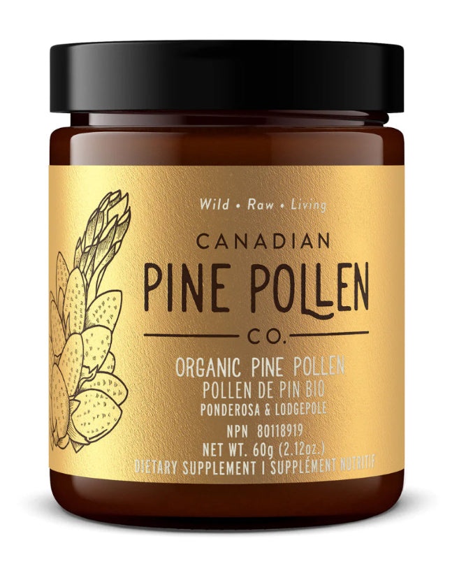Wild Pine Pollen Powder - Certified Organic (Lodgepole & Ponderosa Pine) 60g (2.12 oz)